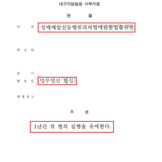 [집행유예] 성매매알선 | 성매매업소 운영에 가담한 사건, 정상관계를 충실히 변론해 징역형 집행유예